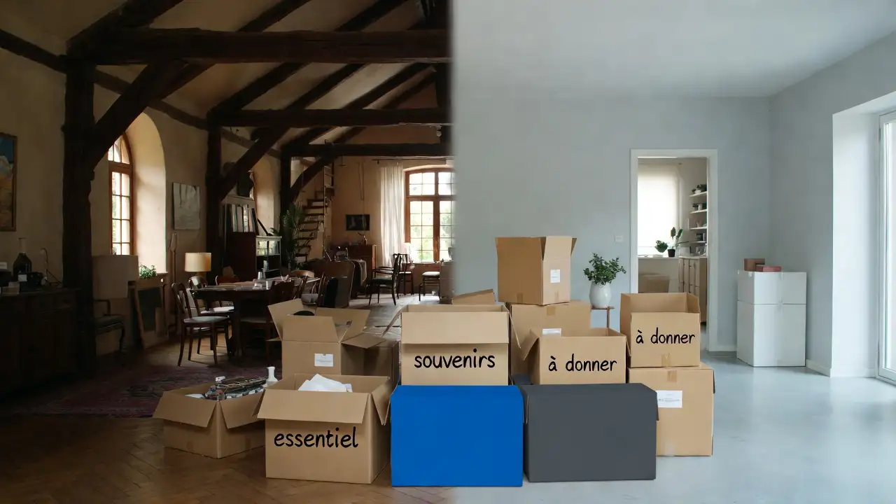 Réduire sa surface : tri et débarras avant un déménagement (retraite, séparation, changement de vie)
